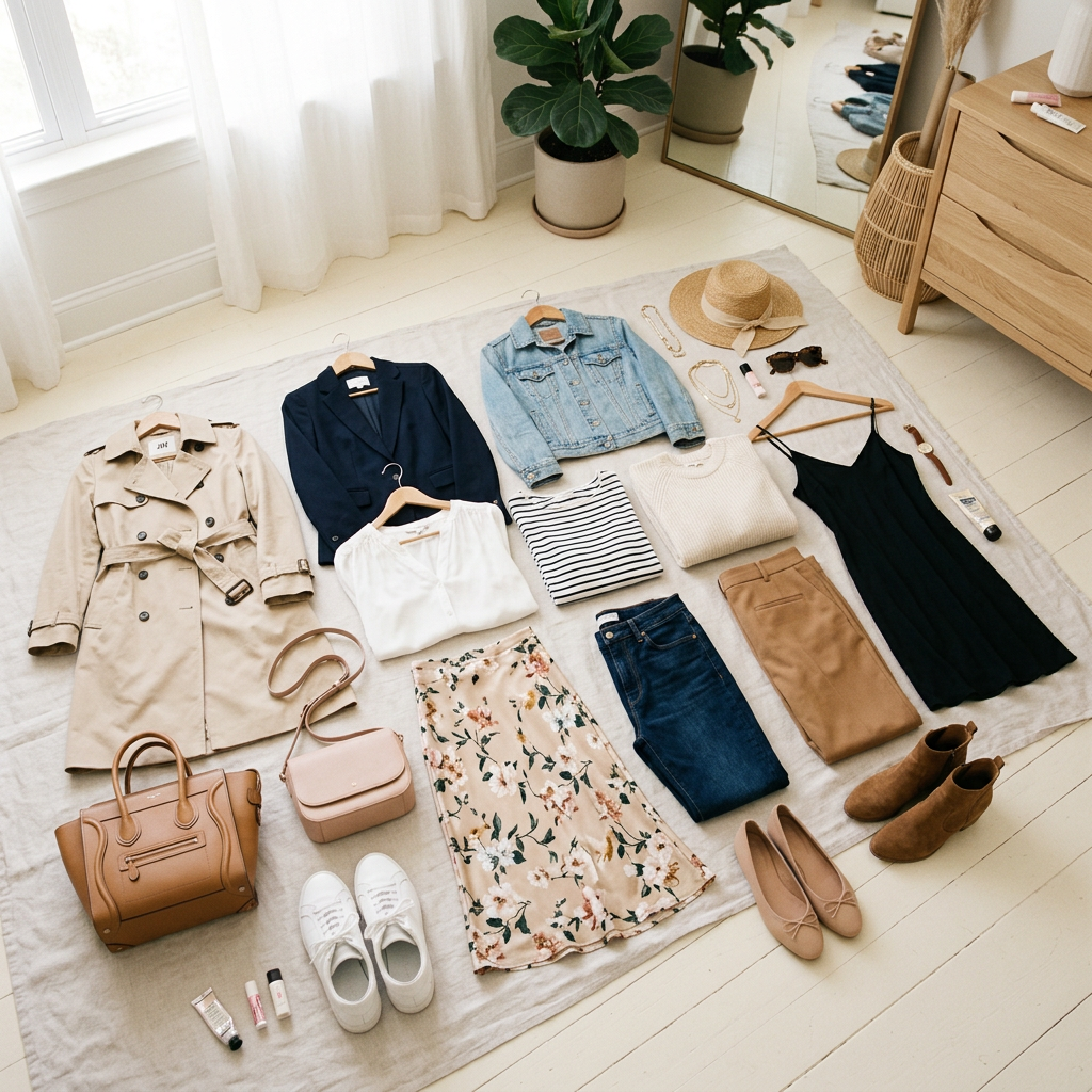 봄옷 캡슐 워드로브 전체 레이아웃