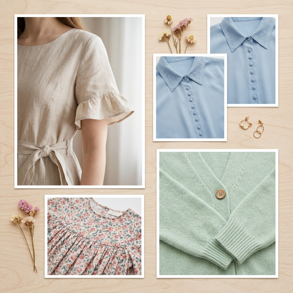 소재별 봄옷 디테일 컷