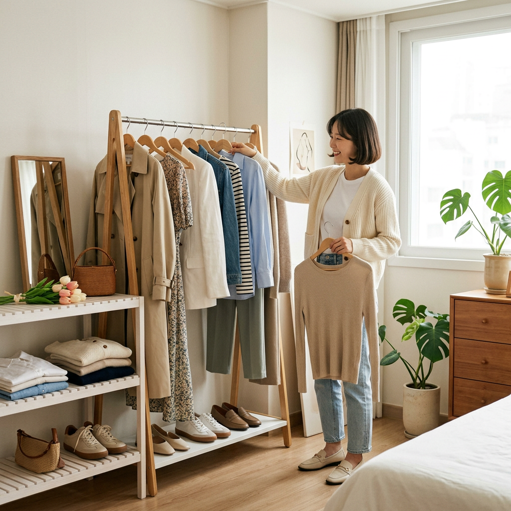 봄옷 캡슐 워드로브 최종 완성 예시