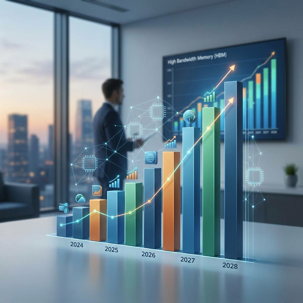 글로벌 HBM 시장 성장 전망 그래프