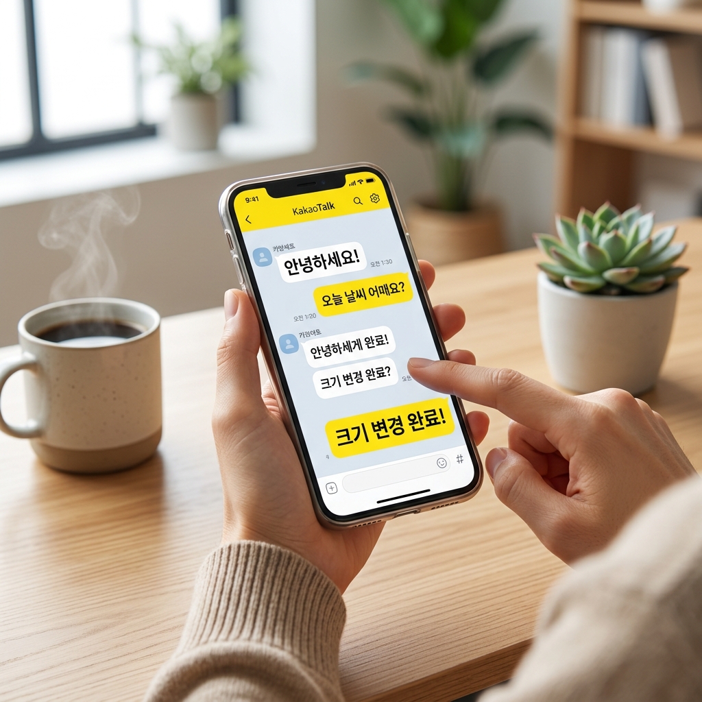 카카오톡 글자 크기 키우는 법, 눈 편한 대화창 만들기