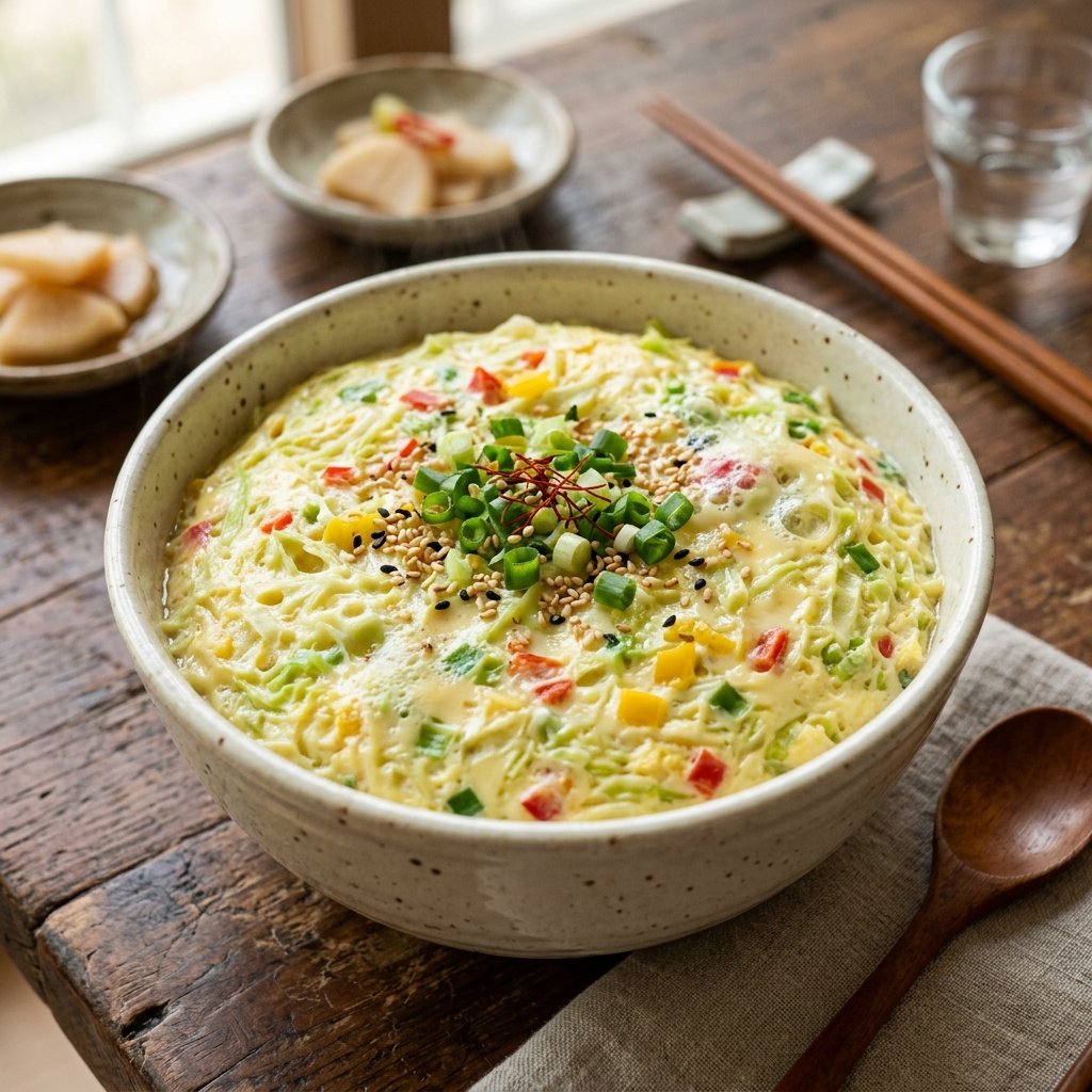 양배추와 계란으로 만든 다이어트 계란찜 완성본