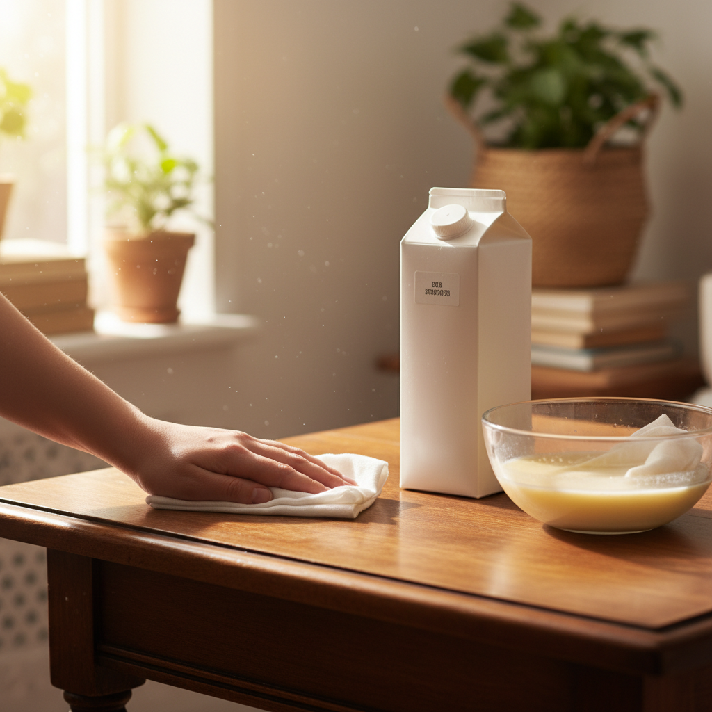 유통기한 지난 상한 우유, 버리지 않고 가구 광택제로 활용하는 비법