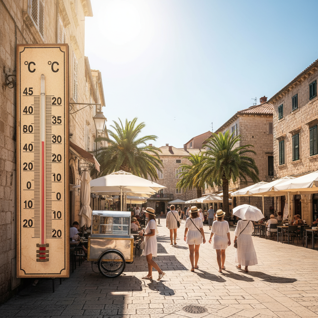 온도계가 35도를 넘기며 햇빛이 강렬하게 내리쉬는 여름 풍경