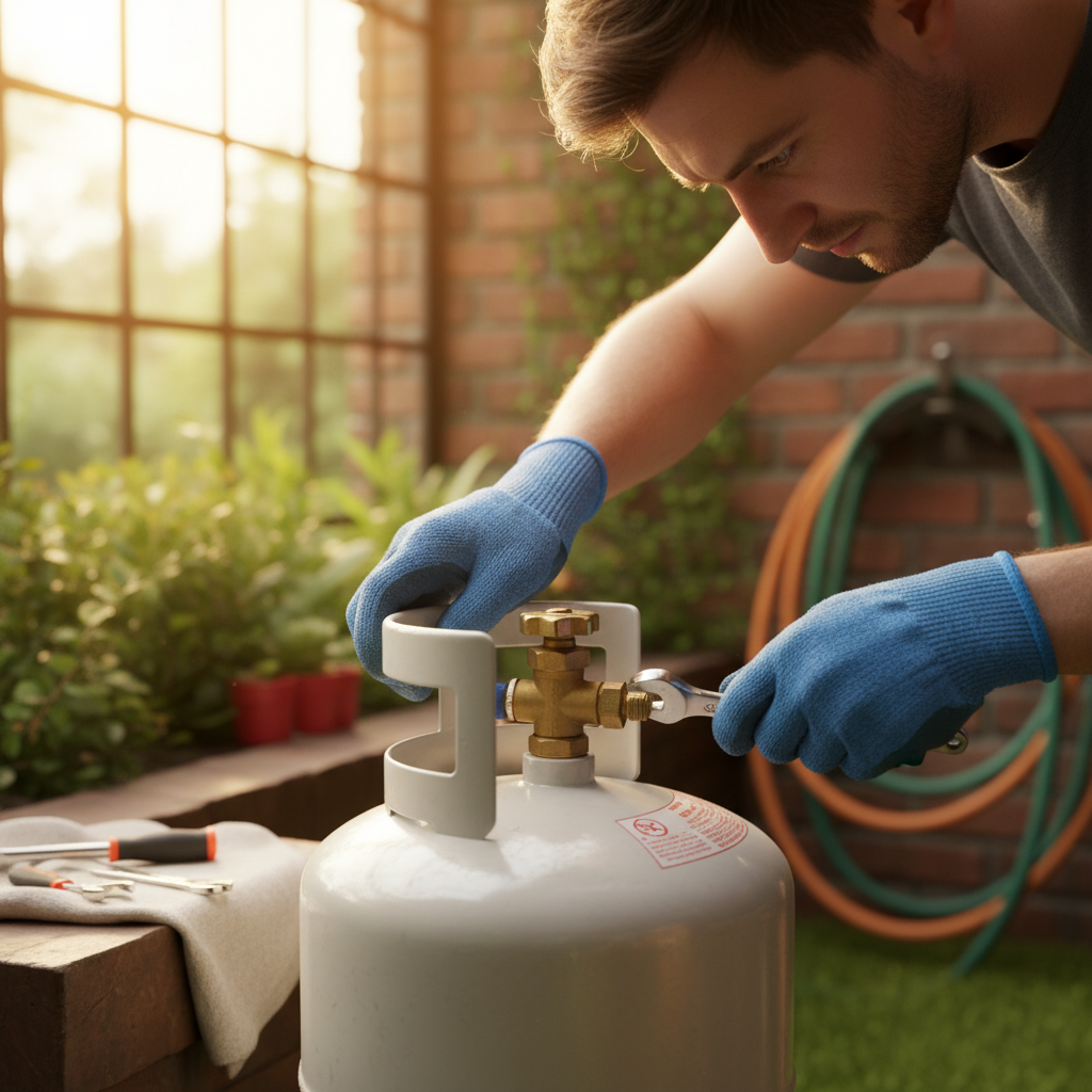 LPG 밸브 점검 장면