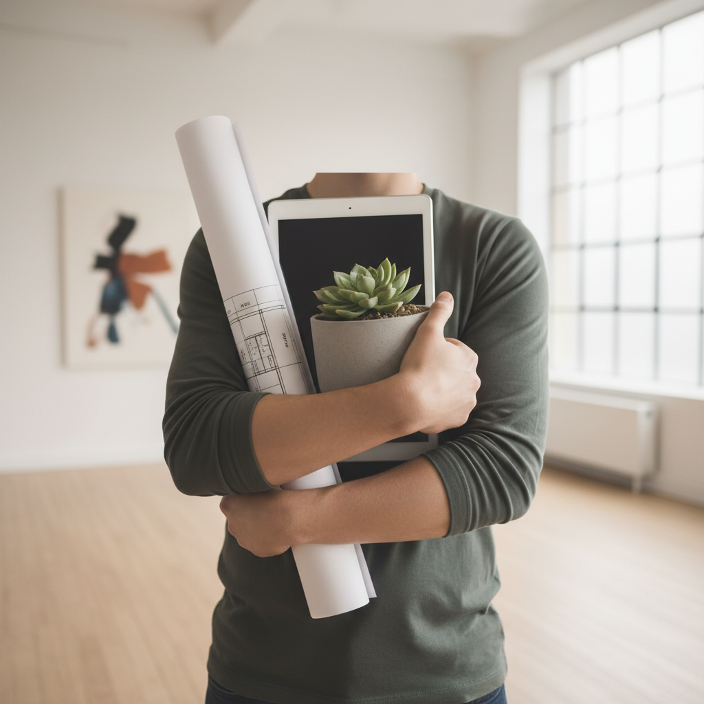 물건을 팔뚝 안쪽으로 끌어안듯 드는 자세