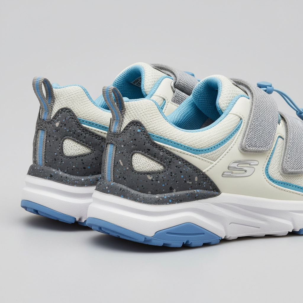 탄탄한 뒷굽과 발등 지지대가 있는 시니어용 운동화