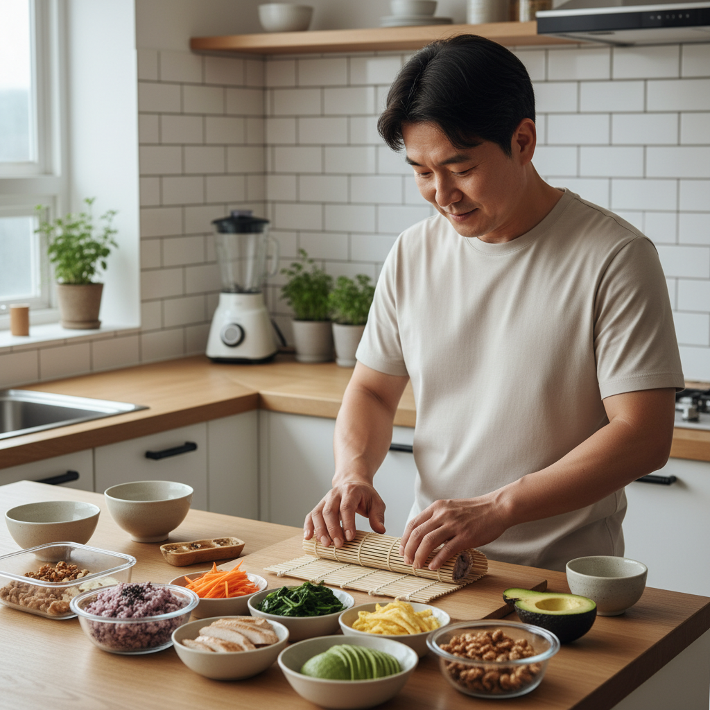 "김밥 혈당 관리" 현미밥·두부·잎채소가 핵심 재료