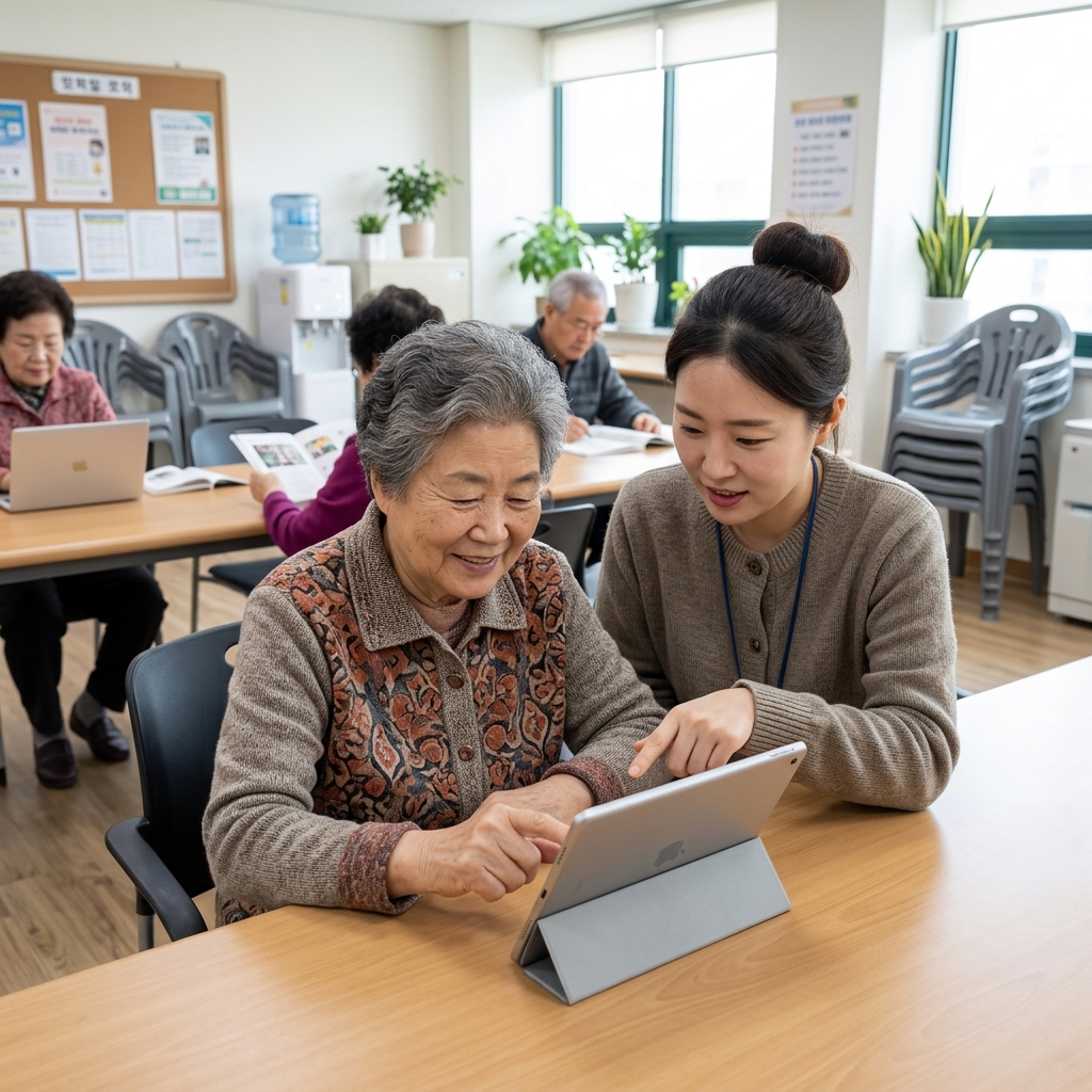 경로당 태블릿 게임, 치매 예방 인지 훈련으로…디지털 두뇌 운동 주목
