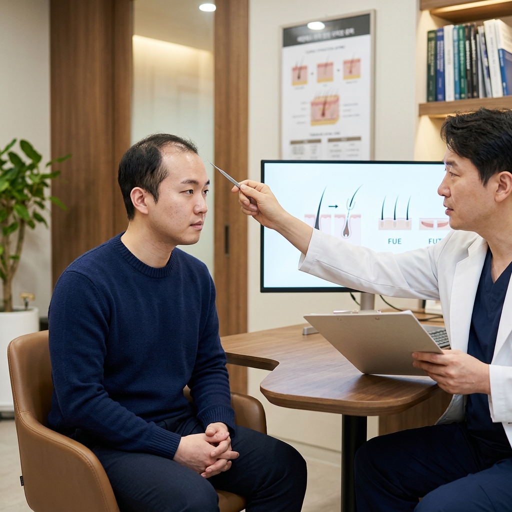 흉터 vs 회복 속도, 헤어라인 모발이식 방식 선택 기준