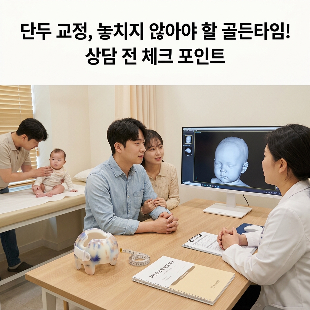 단두(머리 모양) 교정 시기를 놓치지 않으려면, 두상 교정 상담 전 알아둘 체크 포인트