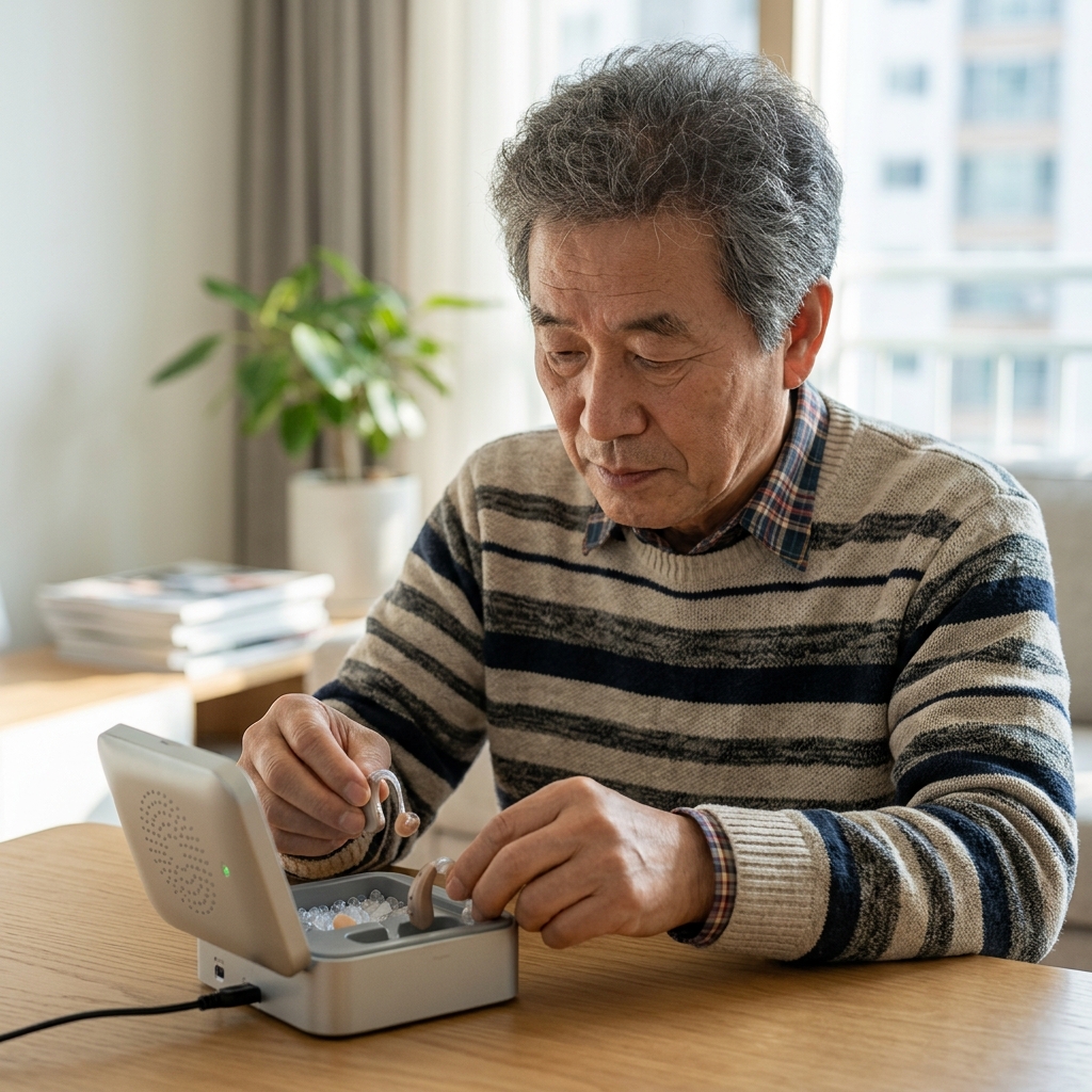 “갑자기 소리가 작아졌다?”…장마철 보청기 먹통 막는 4단계 관리법