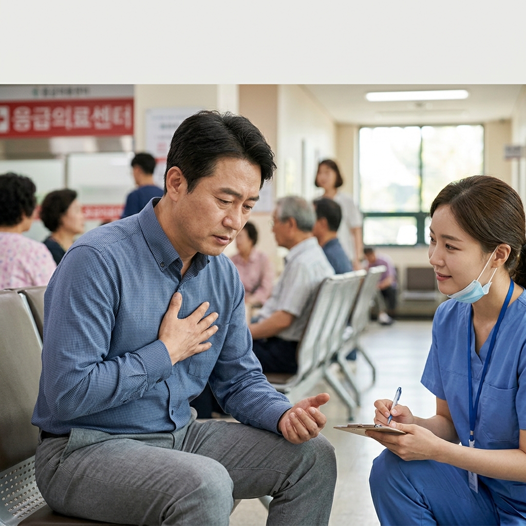 갑작스런 가슴 압박감과 숨참, 즉시 119 부를 신호