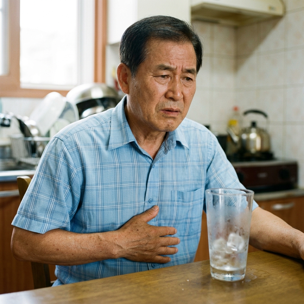 여름철 찬물 한 잔이 독이 된다...노인성 위염 환자 주의