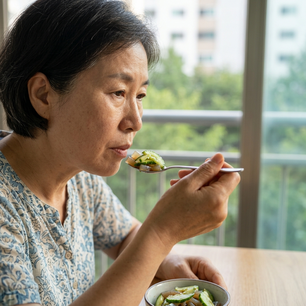 “급하게 오르지 않는다”…곤약과 오이의 혈당 안정 효과