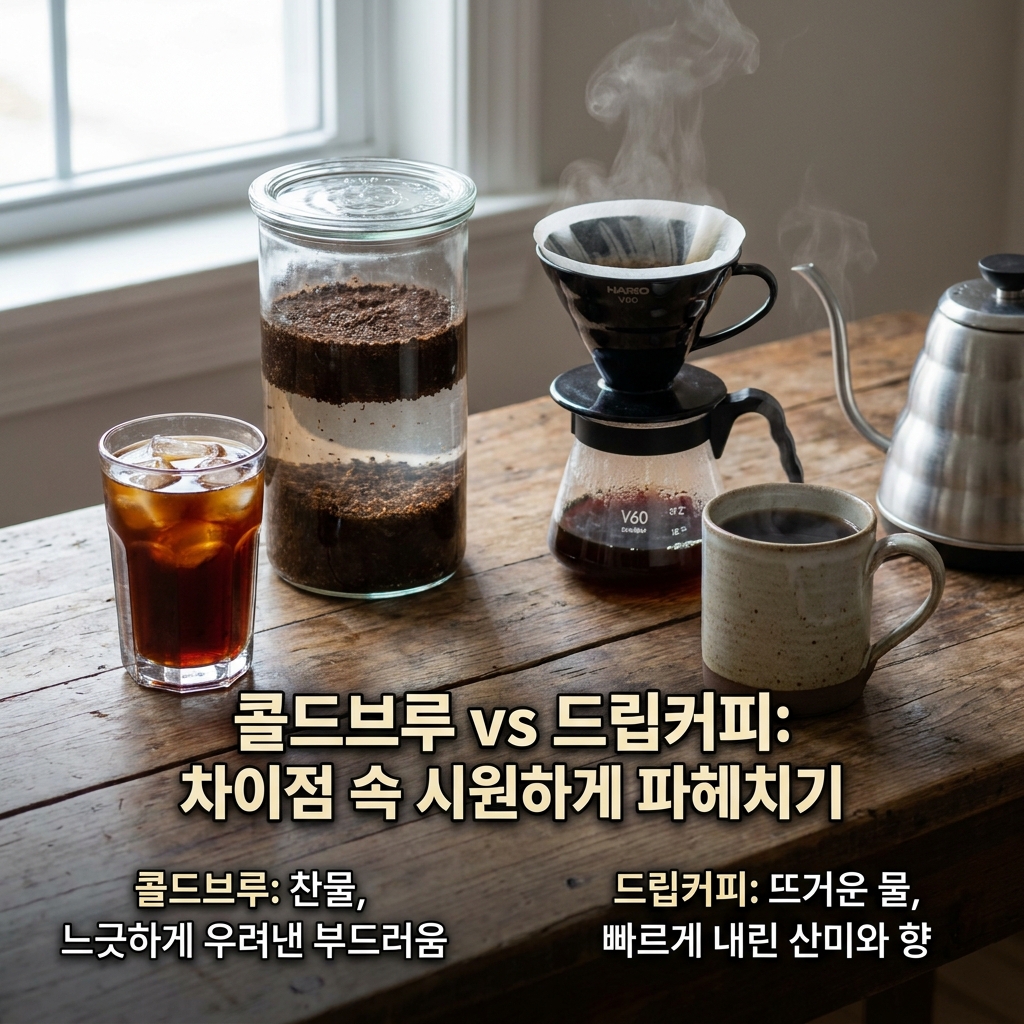 콜드브루와 일반 드립커피의 차이점