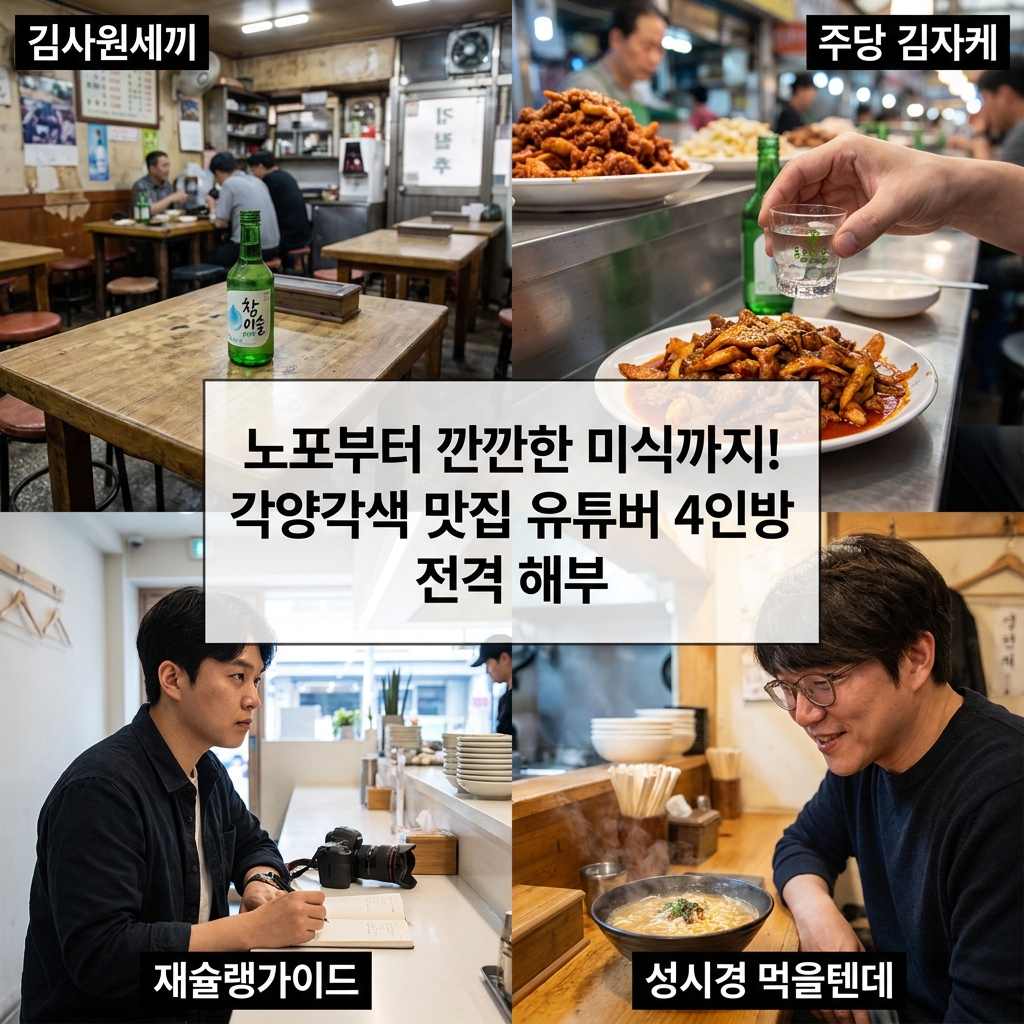노포부터 깐깐한 미식까지! 각양각색 맛집 유튜버 4인방 전격 해부