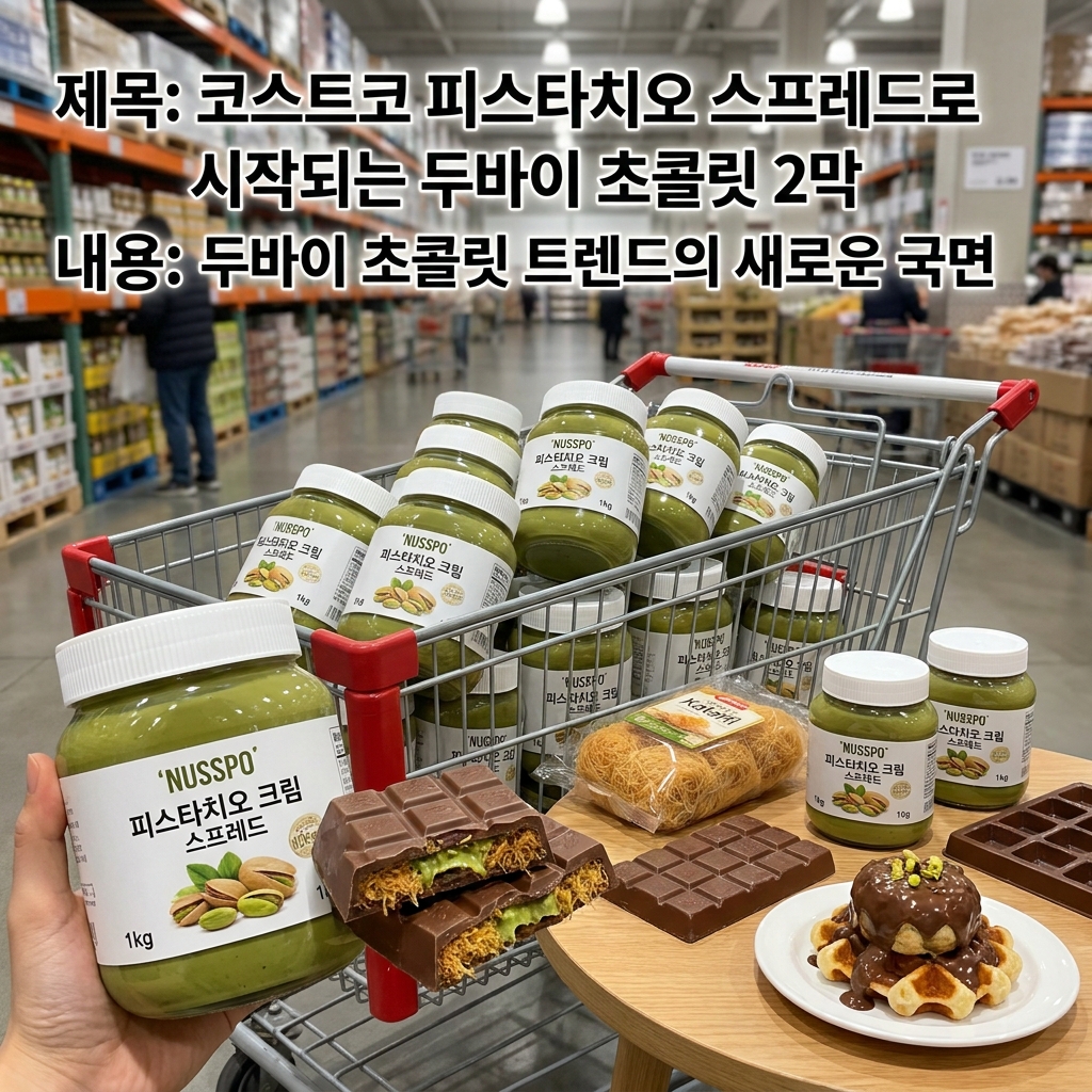 코스트코 피스타치오 스프레드로 시작되는 두바이 초콜릿 2막