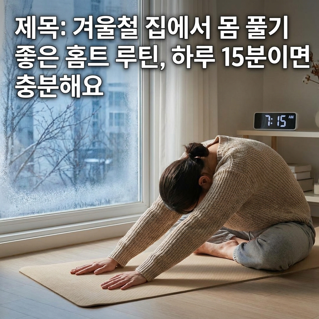 겨울철 집에서 몸 풀기 좋은 홈트 루틴, 하루 15분이면 충분해요