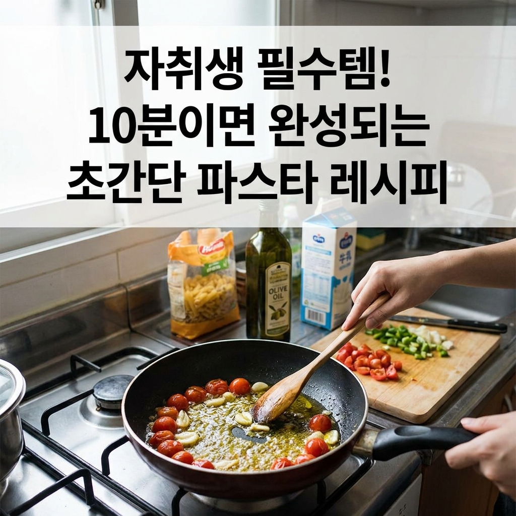 자취생 필수템! 10분이면 완성되는 초간단 파스타 레시피