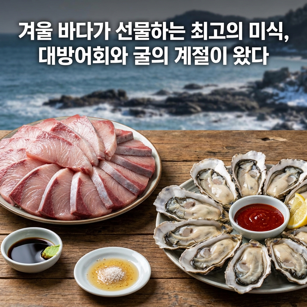 겨울 바다가 선물하는 최고의 미식, 대방어회와 굴의 계절이 왔다