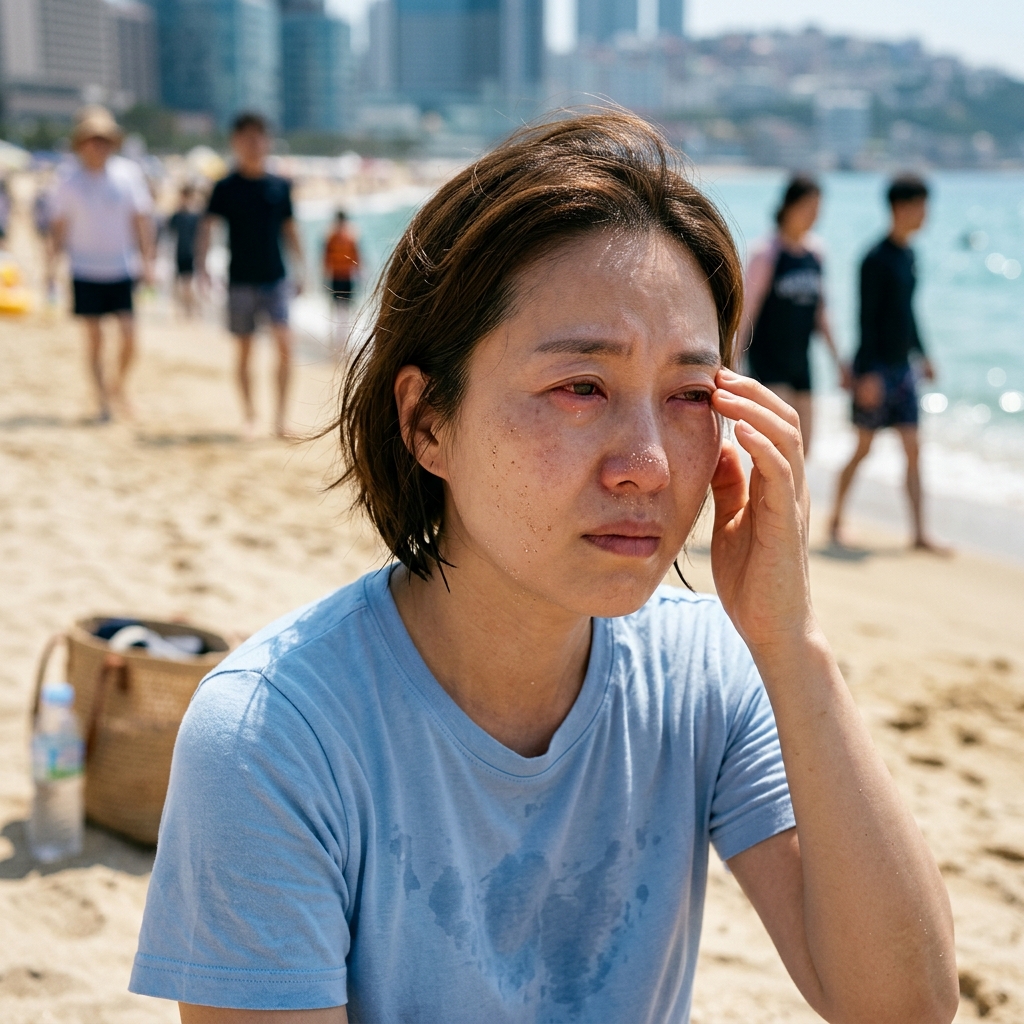 휴가철 바닷가에서 눈 따갑다면… 각막 손상 신호일 수 있다