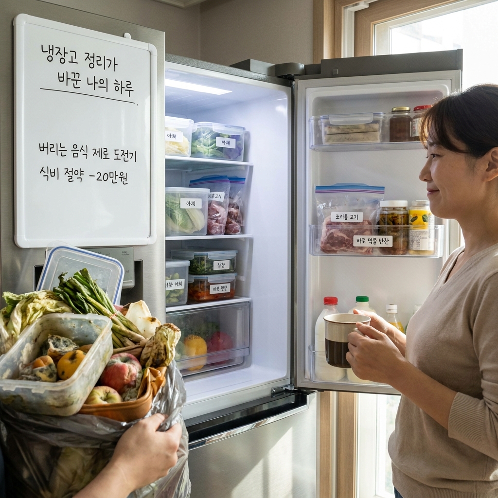 냉장고 정리가 바꾼 나의 하루, 버리는 음식 제로 도전기