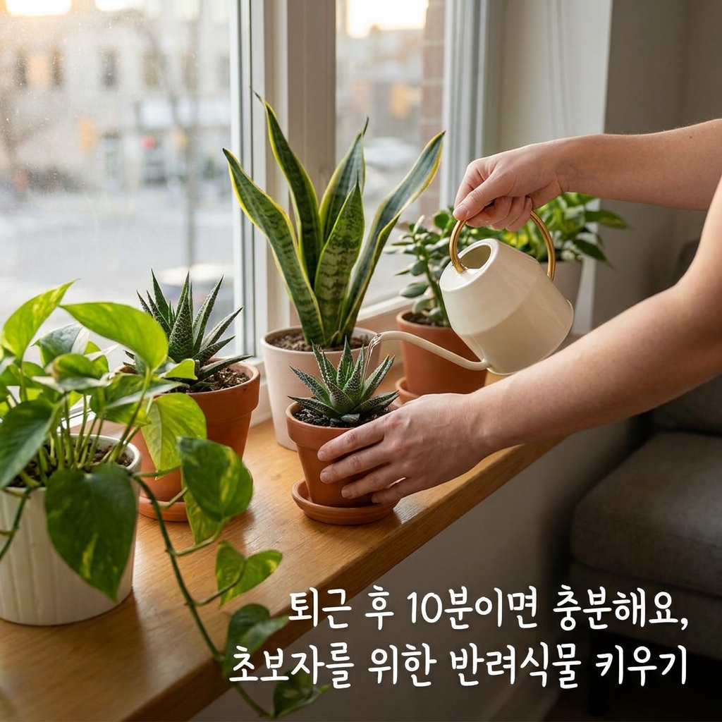 퇴근 후 10분이면 충분해요, 초보자를 위한 반려식물 키우기