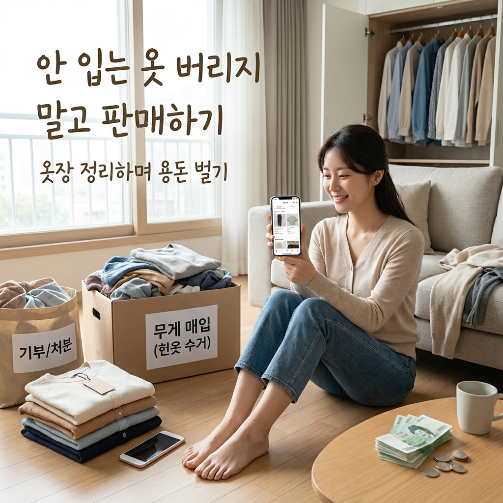 안 입는 옷 버리지 말고 판매하기, 옷장 정리하며 용돈 벌기
