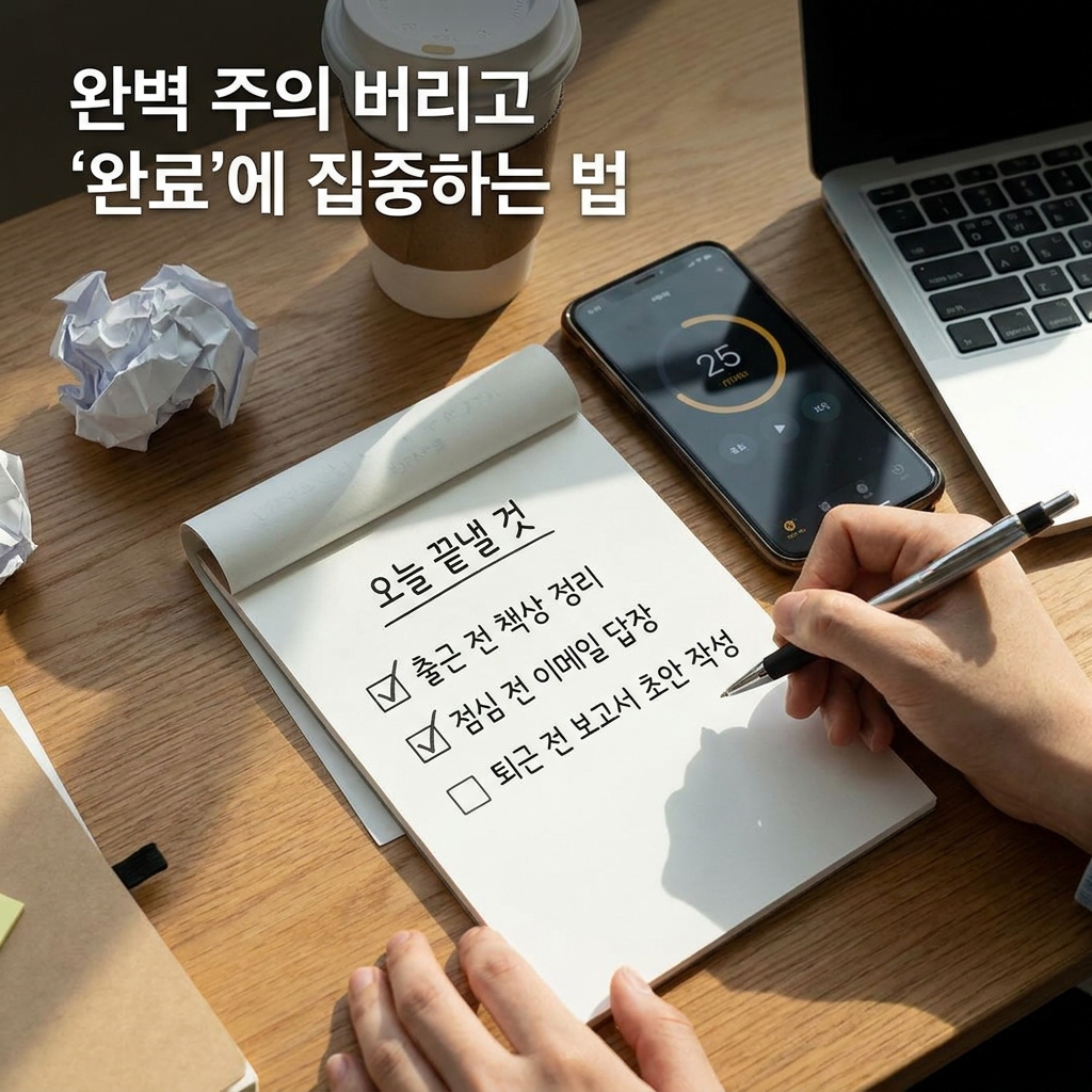 완벽 주의 버리고 '완료'에 집중하는 법