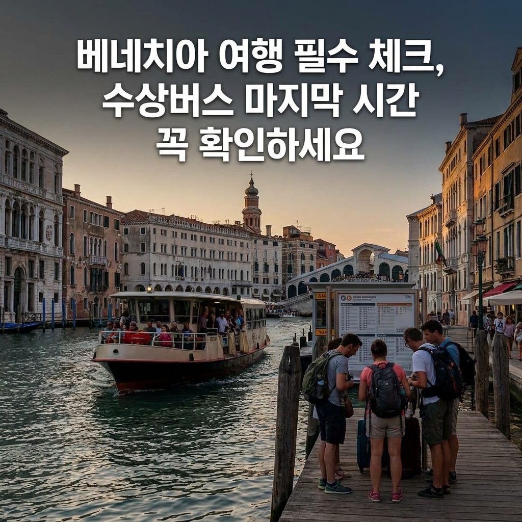 베네치아 여행 필수 체크, 수상버스 마지막 시간 꼭 확인하세요