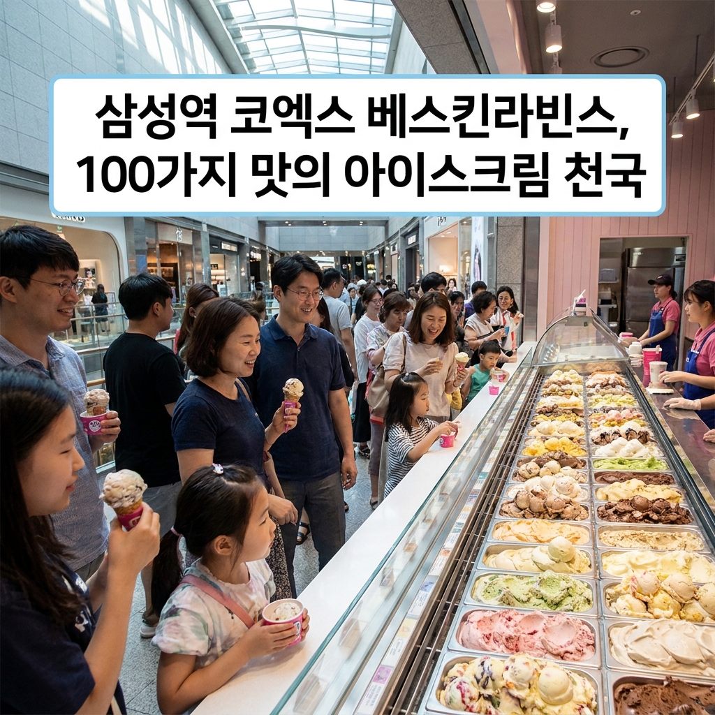 삼성역 코엑스 베스킨라빈스, 100가지 맛의 아이스크림 천국