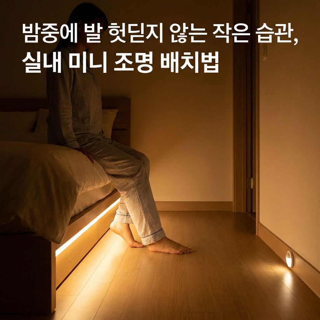 밤중에 발 헛딛지 않는 작은 습관, 실내 미니 조명 배치법