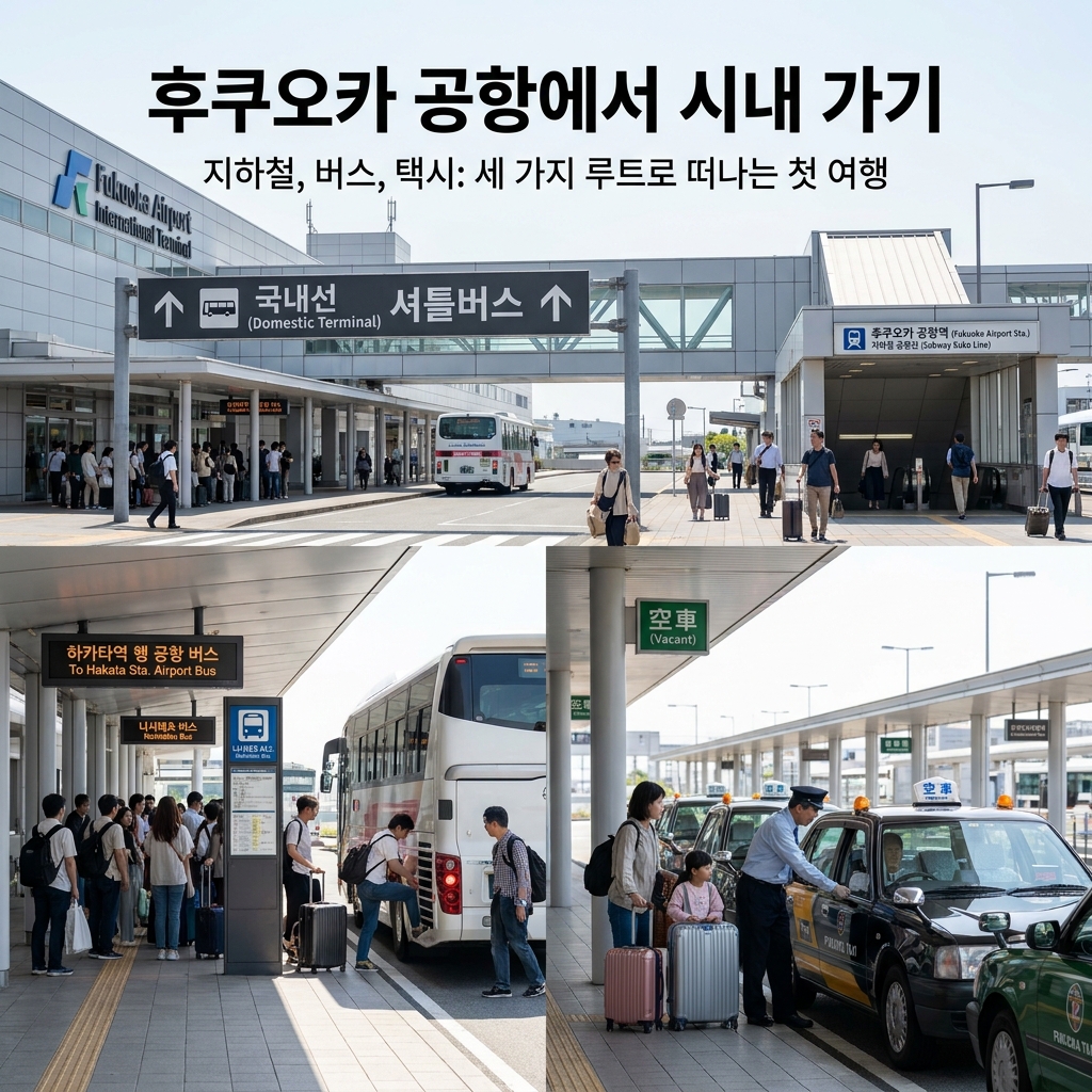 후쿠오카 공항에서 시내 가기, 세 가지 루트로 떠나는 첫 여행