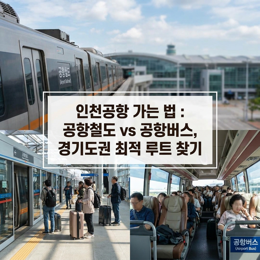 인천공항 가는 법 : 공항철도 vs 공항버스, 경기도권 최적 루트 찾기