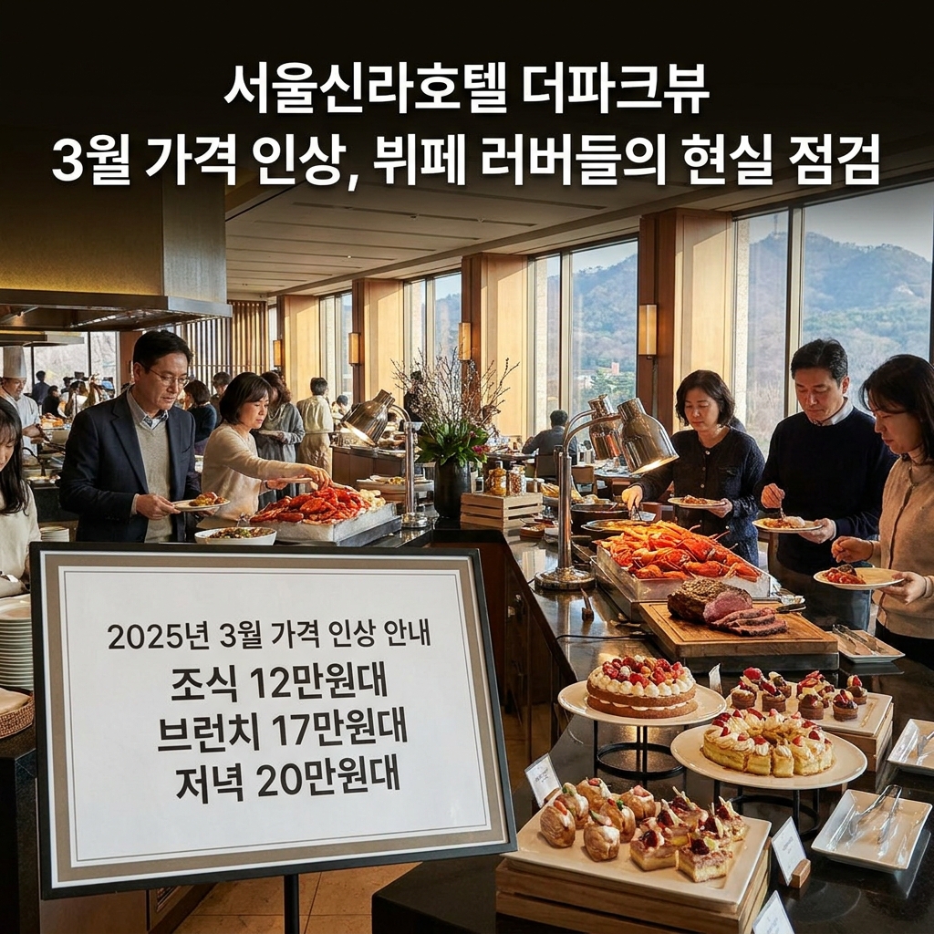 서울신라호텔 더파크뷰 3월 가격 인상, 뷔페 러버들의 현실 점검