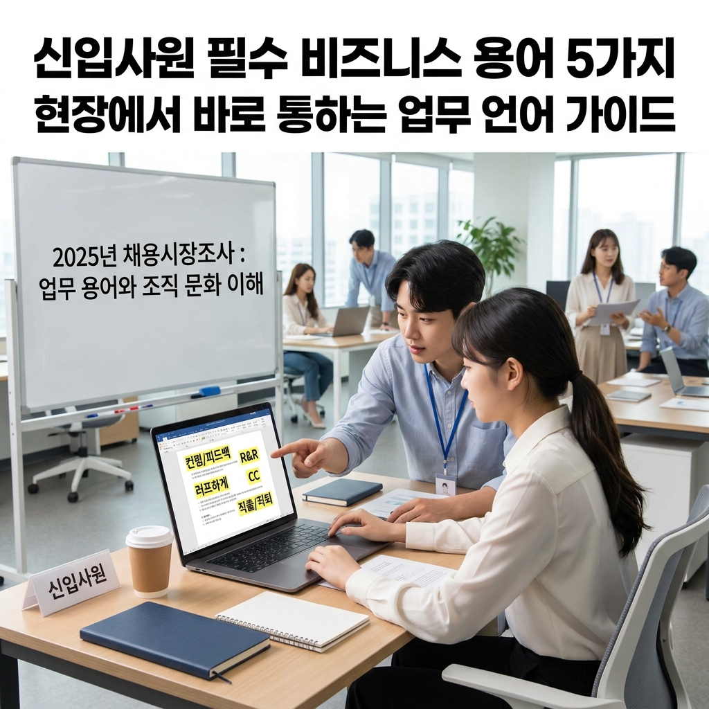 신입사원이 꼭 알아야 할 비즈니스 용어 5가지, 현장에서 바로 통하는 업무 언어 가이드