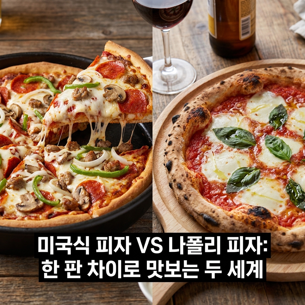 미국식 피자 VS 나폴리 피자, 한 판 차이로 맛보는 두 세계