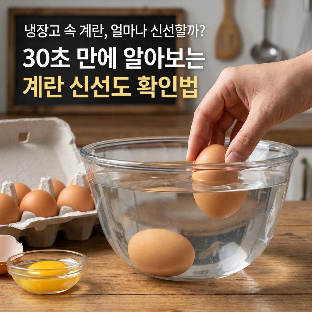 냉장고 속 계란, 얼마나 신선할까? 30초 만에 알아보는 계란 신선도 확인법