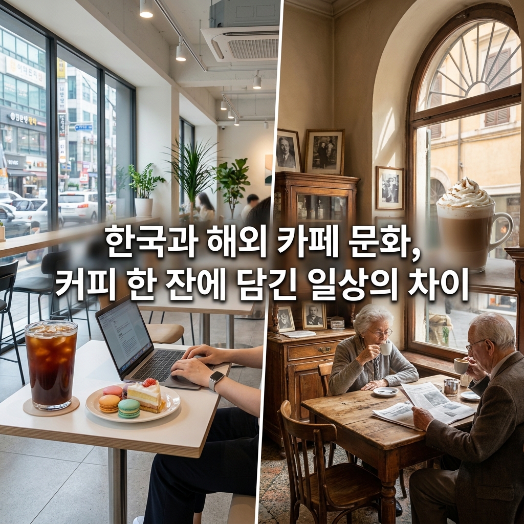 한국과 해외 카페 문화, 커피 한 잔에 담긴 일상의 차이