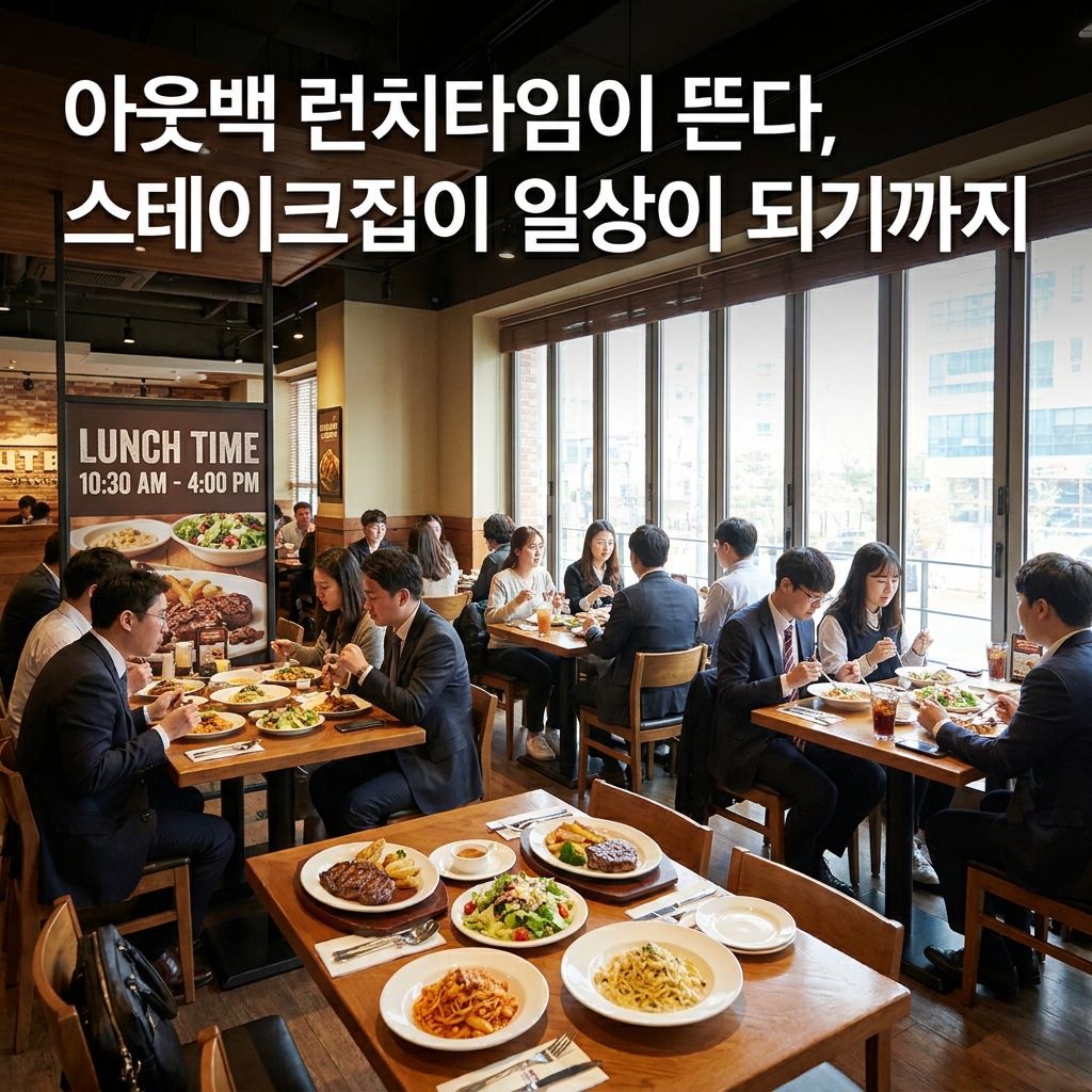 아웃백 런치타임이 뜬다, 스테이크집이 일상이 되기까지