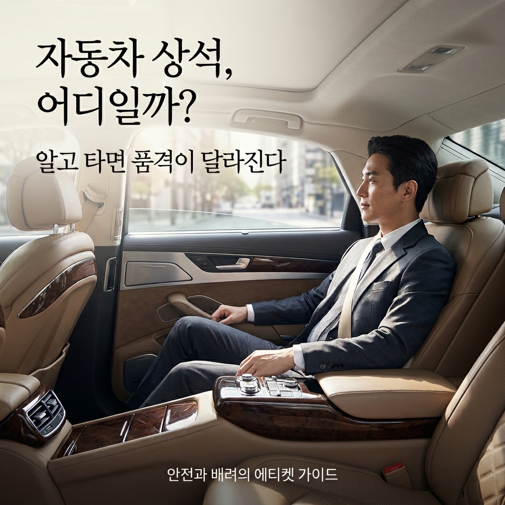 자동차 상석, 어디일까? 알고 타면 품격이 달라진다