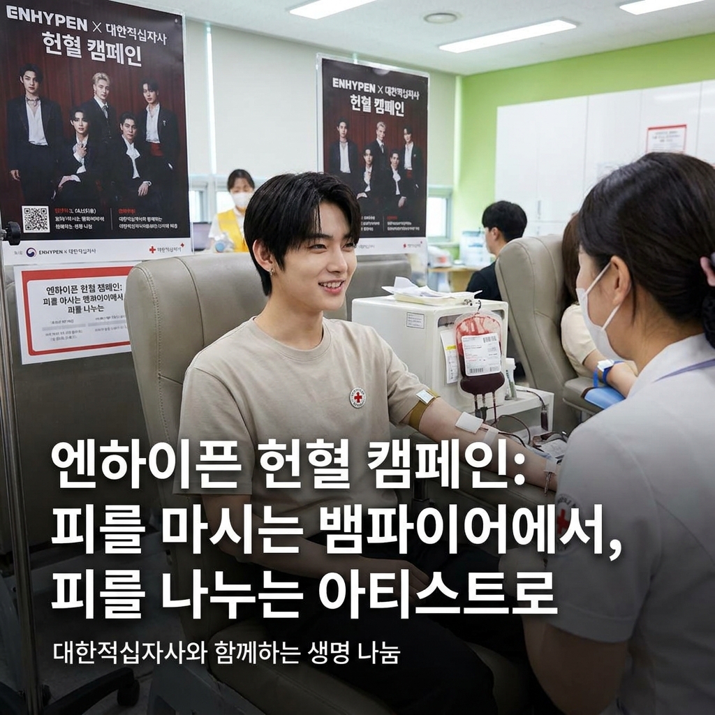 엔하이픈 헌혈 캠페인, 피를 마시는 뱀파이어에서 피를 나누는 아티스트로