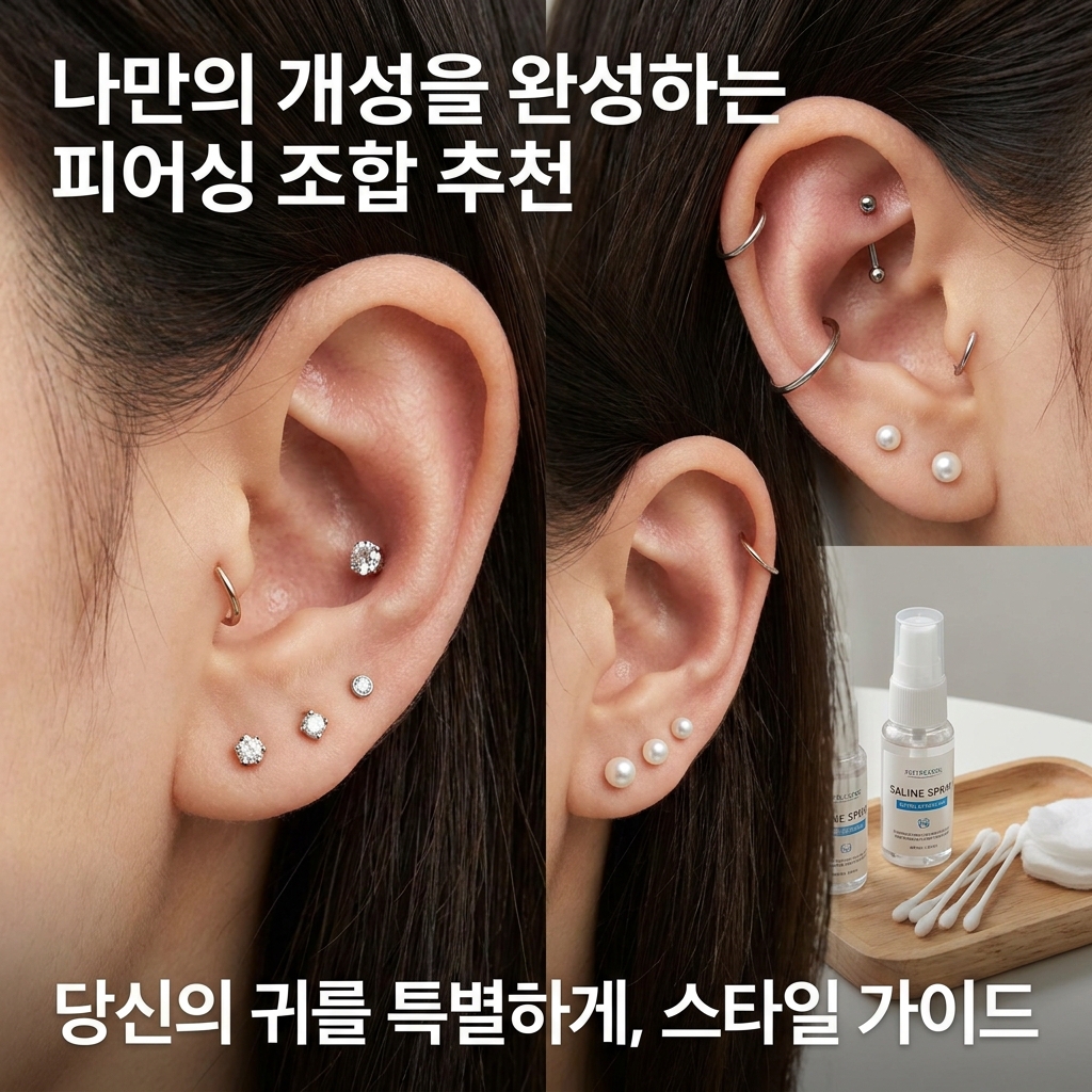 나만의 개성을 완성하는 피어싱 조합 추천, 당신의 귀를 특별하게