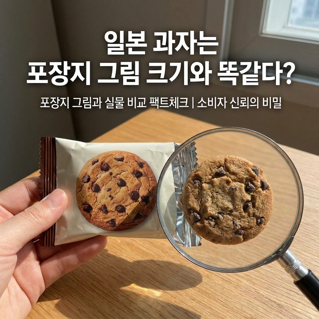일본 과자는 포장지에 있는 그림 크기와 똑같다?