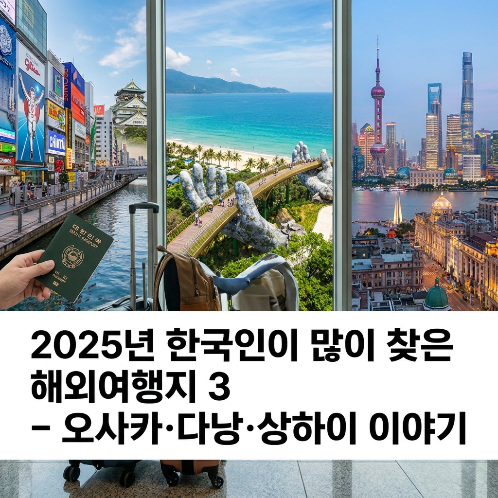2025년 한국인이 많이 찾은 해외여행지 3 - 오사카·다낭·상하이 이야기