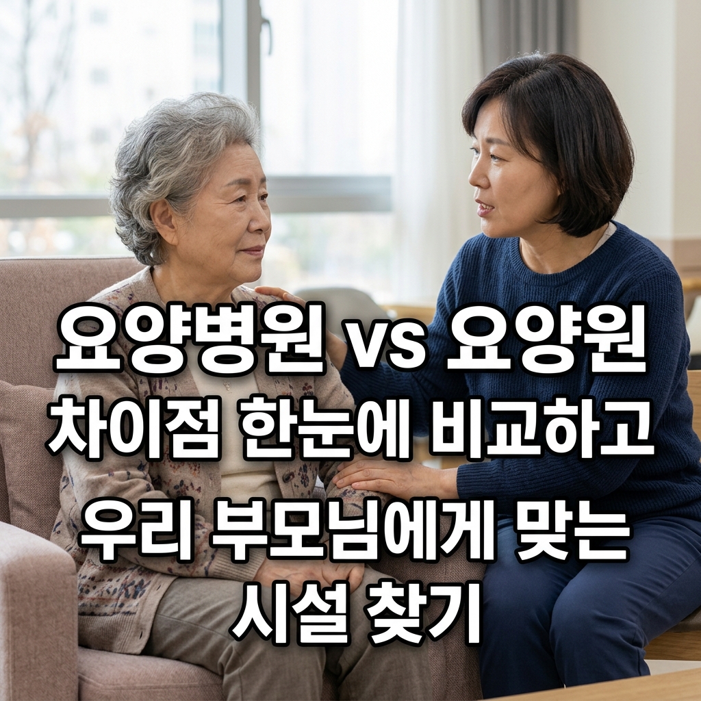 요양병원 vs 요양원, 치료가 필요한지 돌봄이 필요한지부터 확인