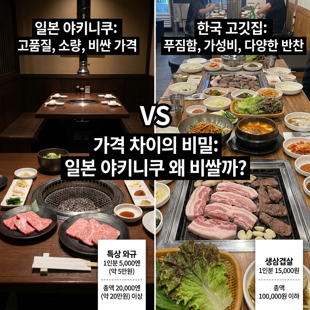 일본 야키니쿠는 왜 이렇게 비쌀까? 한국 고깃집과의 가격 차이를 파헤치다