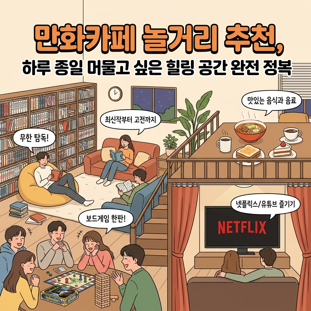 만화카페 놀거리 추천, 하루 종일 머물고 싶은 힐링 공간 완전 정복