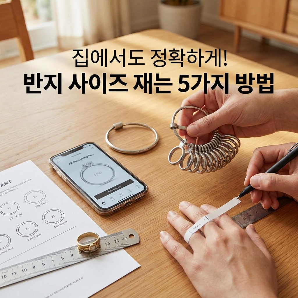 내 반지 사이즈 확인하는 법 - 집에서도 정확하게 재는 5가지 방법